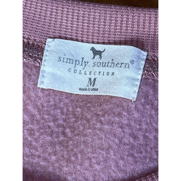 Simply Southern Mama Power Crew Neck Sweatshirt Medium Puff Letter Sequin - Picture 5 of 7